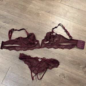 🆕 Thistle and Spire Kane Bra and Panty Set. 40D/XL. NWOT!💥